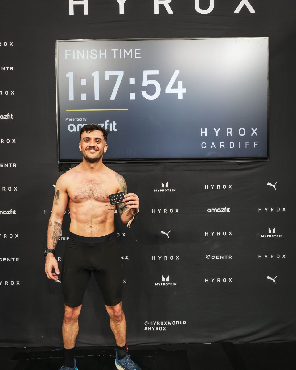 Reece after finishing HYROX Cardiff in 1:17:54